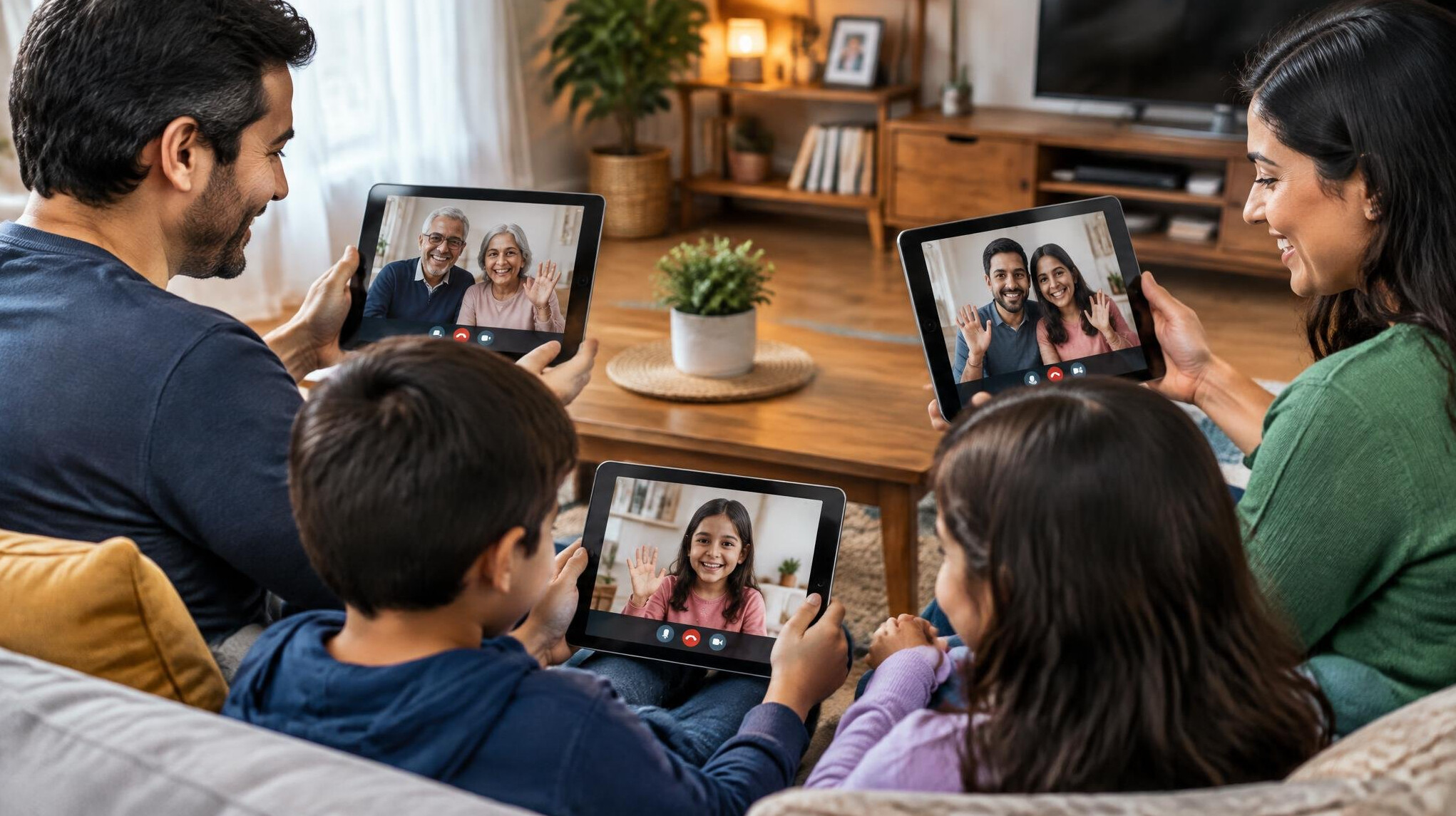 family video call at home